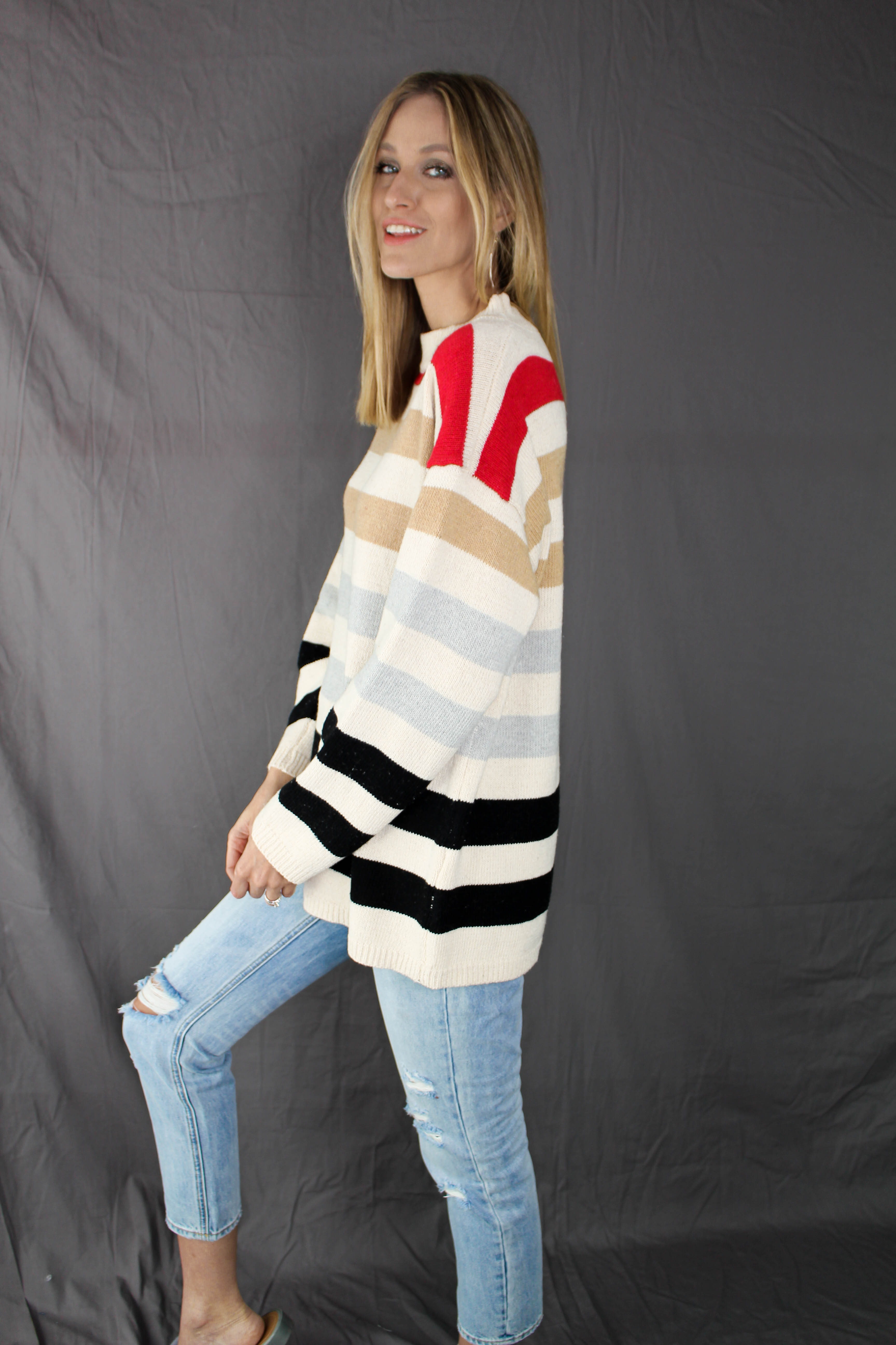 Cedar Bay Striped Sweater