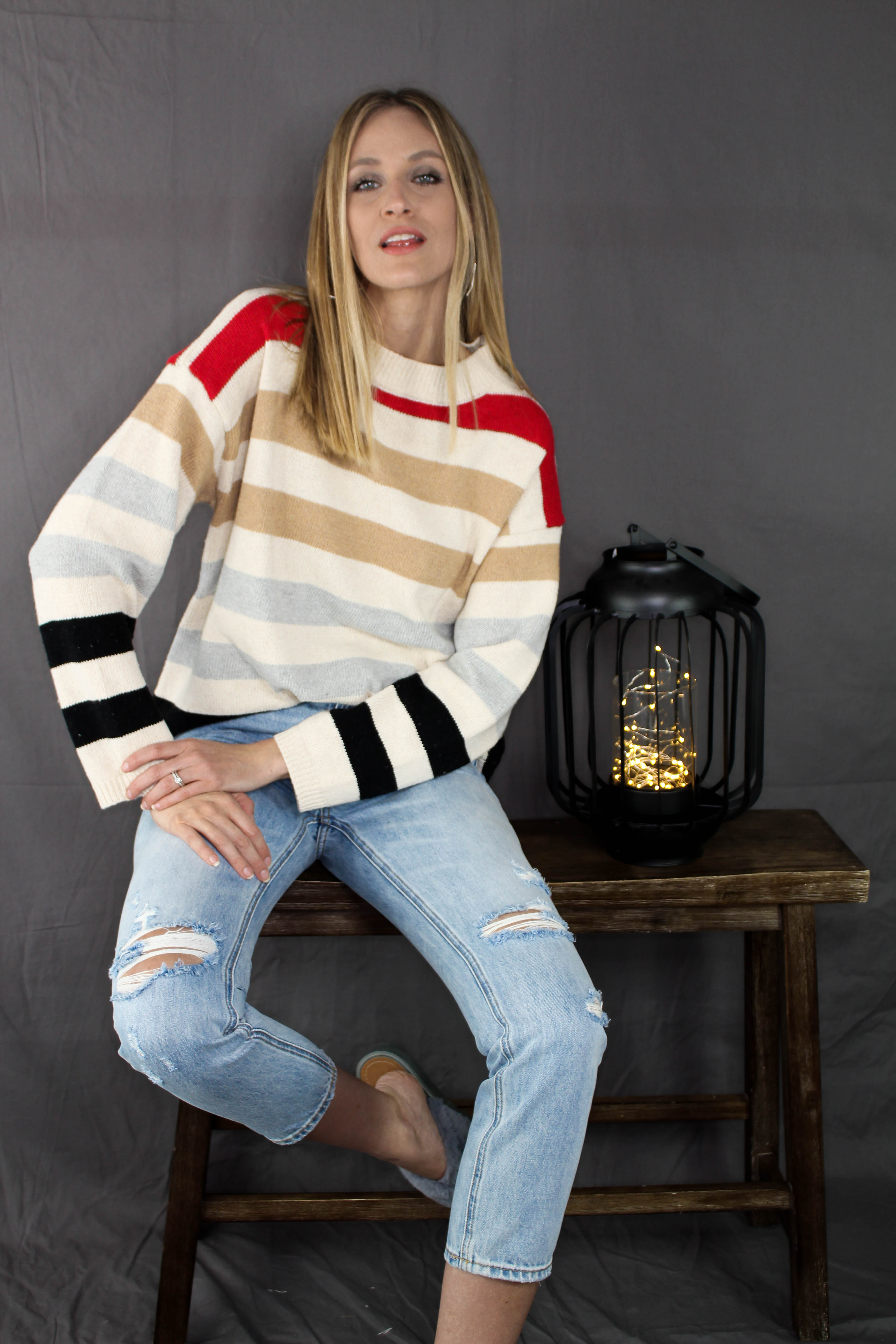 Cedar Bay Striped Sweater