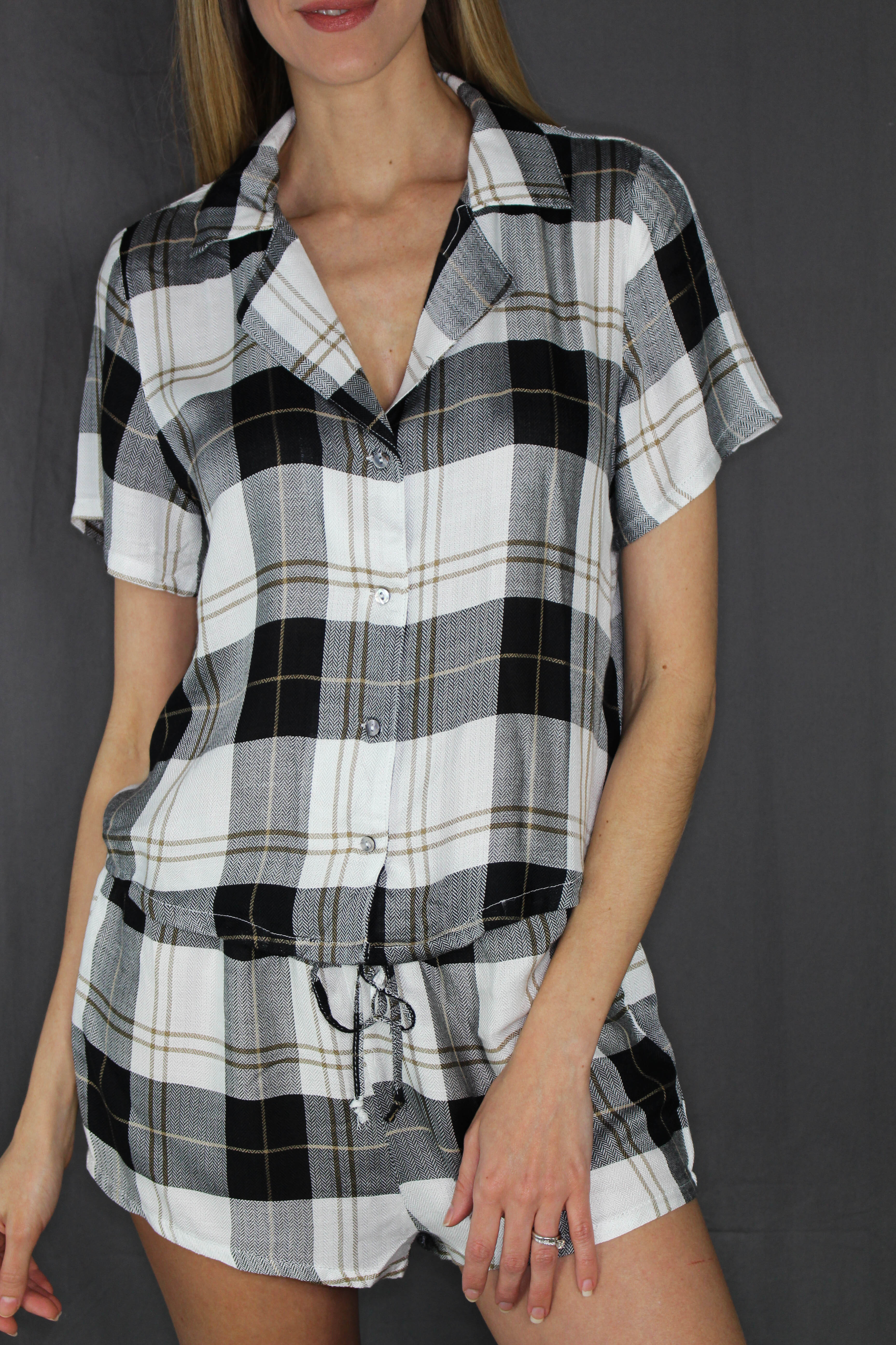 Bryant Plaid PJ Top