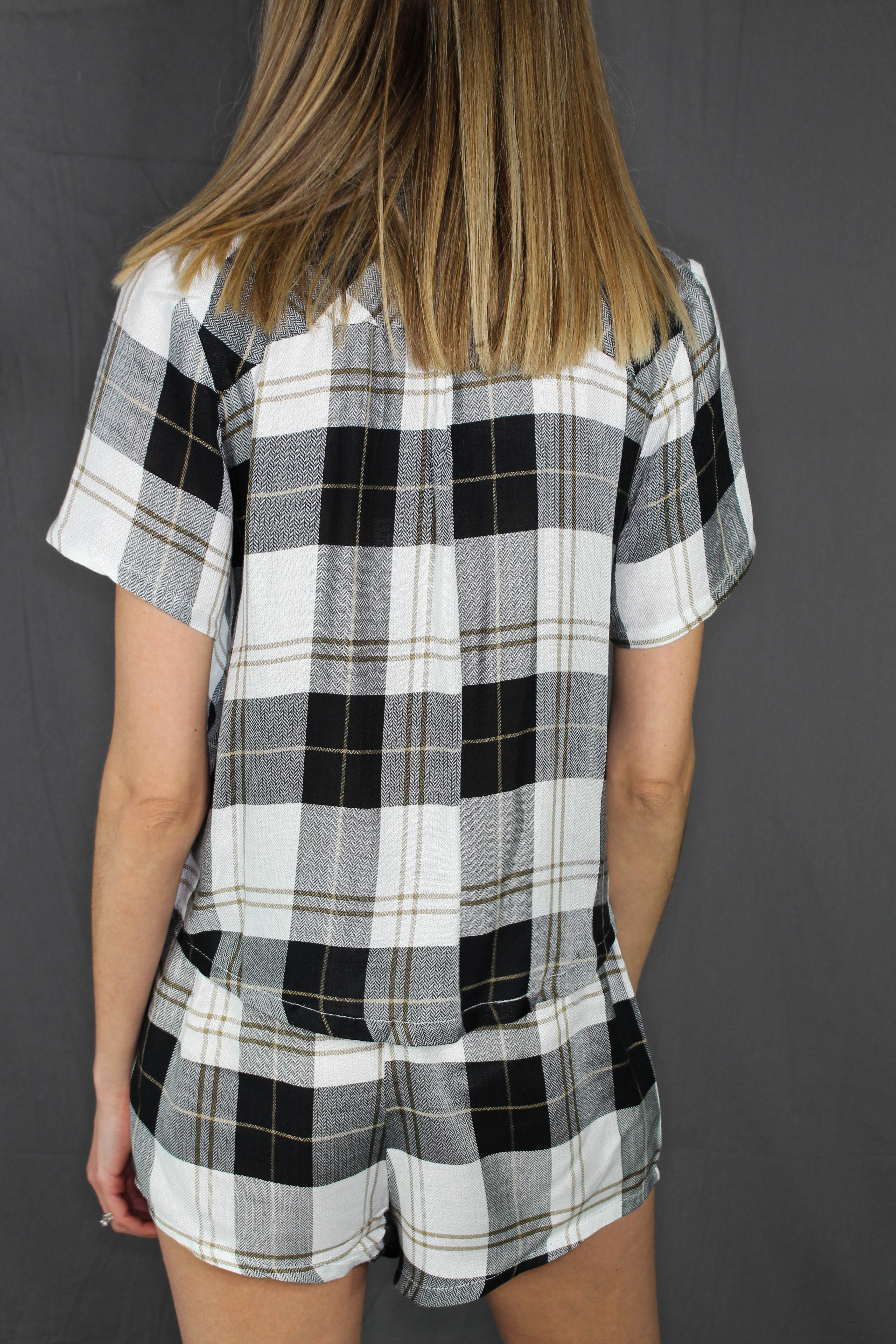 Bryant Plaid PJ Top