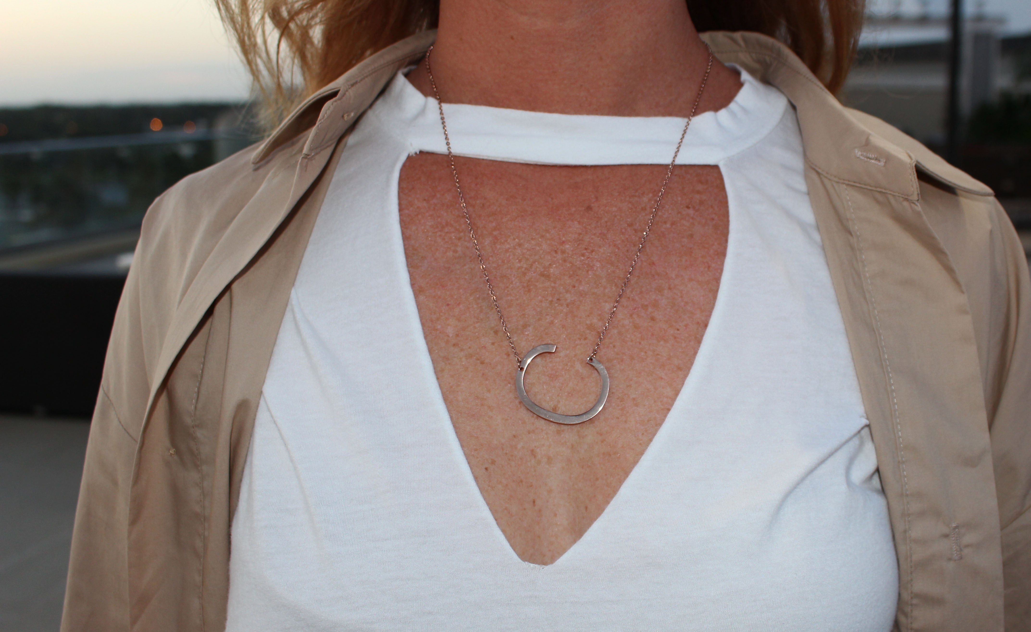 Initial Pendant Necklace - ROSE