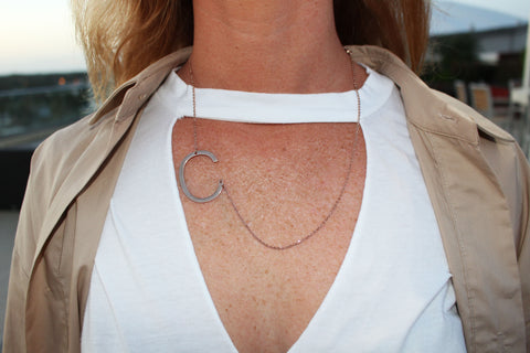 Pale Pink Delicate Chain Necklace