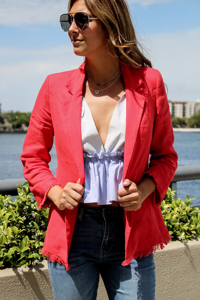 Merlette Blazer - Cherry