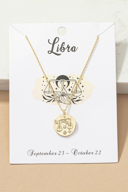 Zodiac Constellation Pendant Necklace