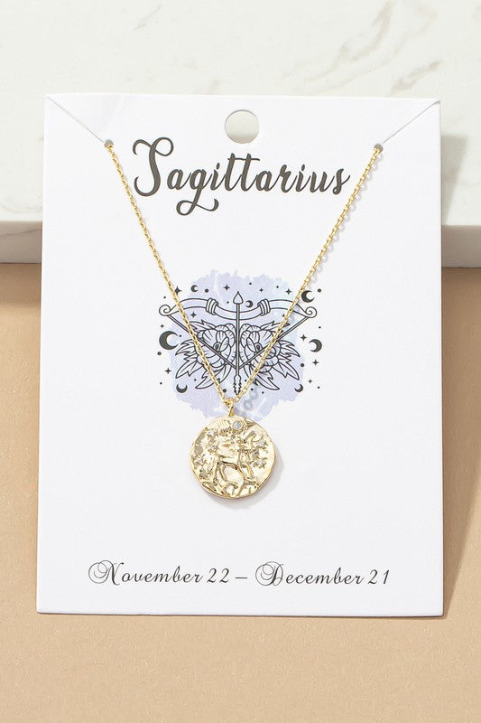 Zodiac Constellation Pendant Necklace