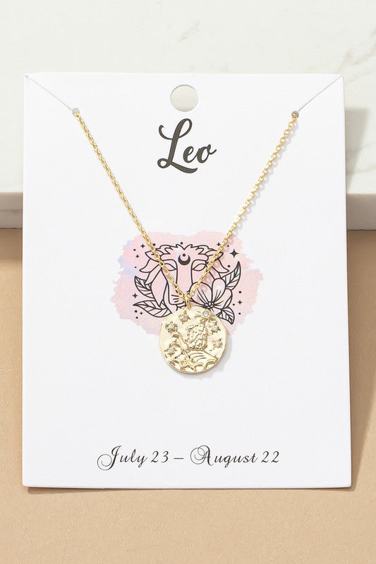 Zodiac Constellation Pendant Necklace