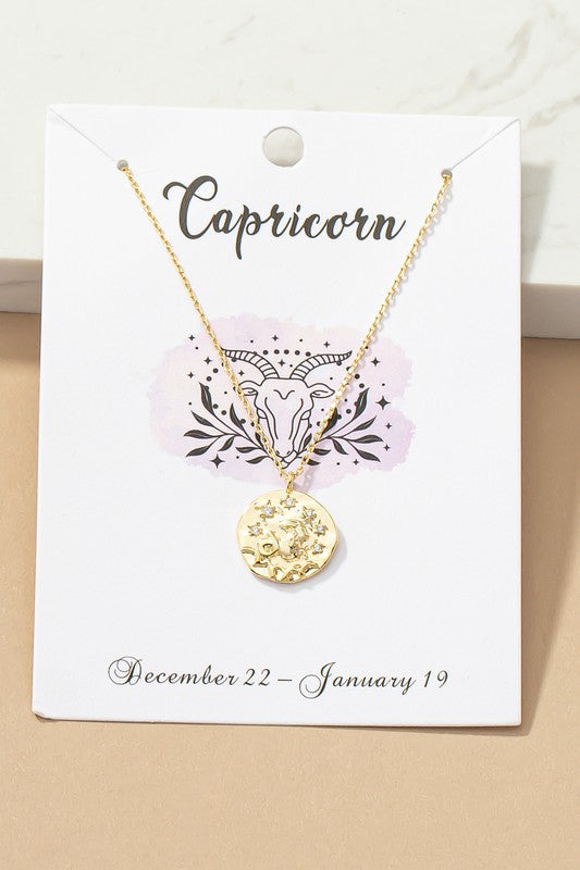 Zodiac Constellation Pendant Necklace