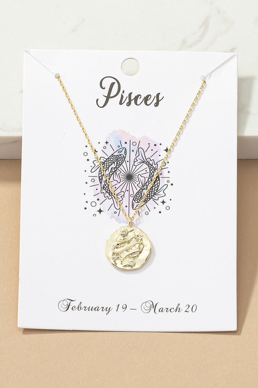 Zodiac Constellation Pendant Necklace