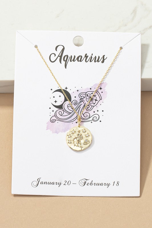 Zodiac Constellation Pendant Necklace