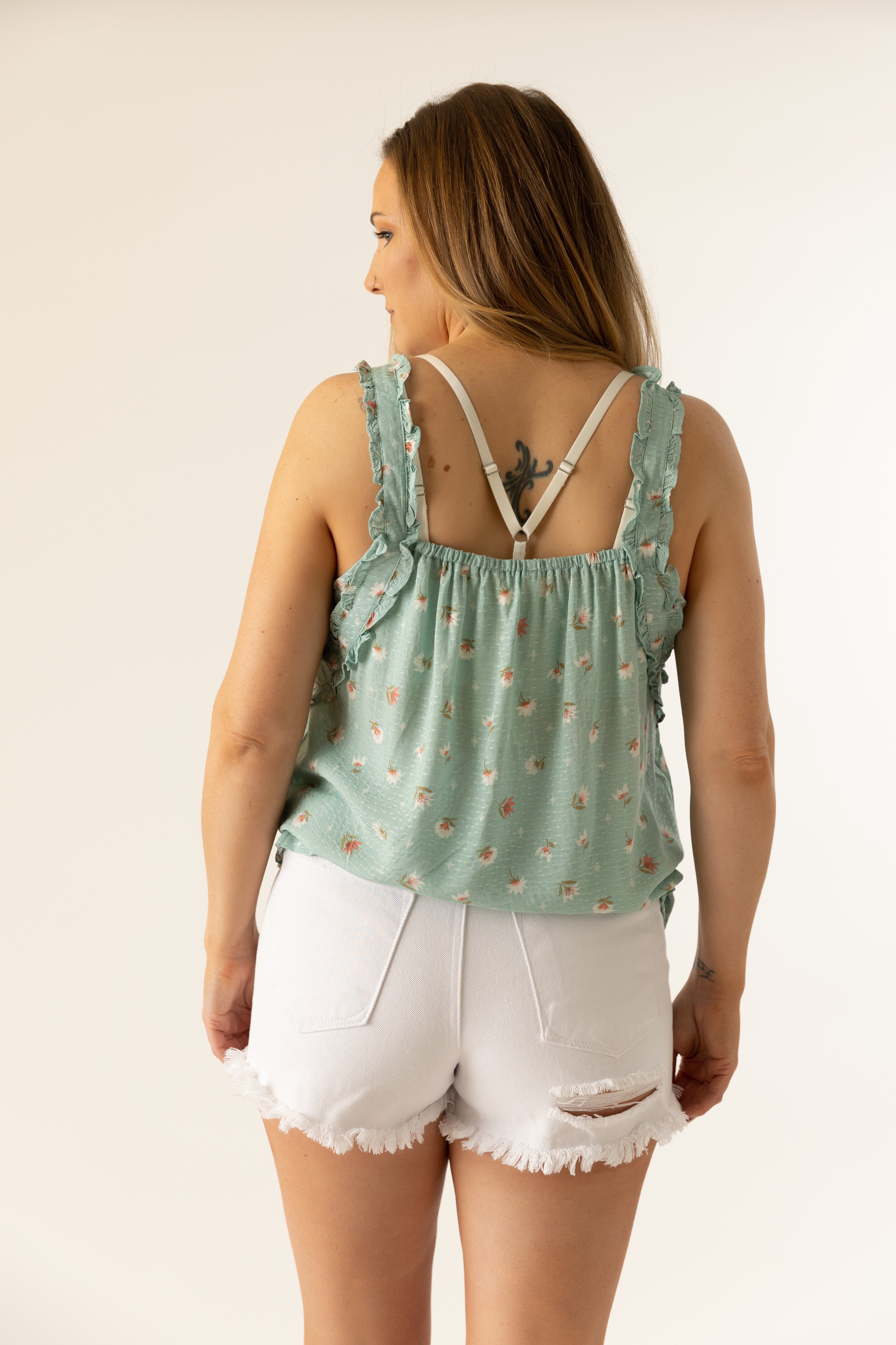 Tilda High Rise White Shorts