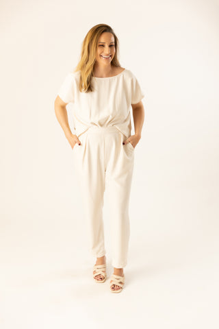 Siri Sleeveless Jumpsuit Beige