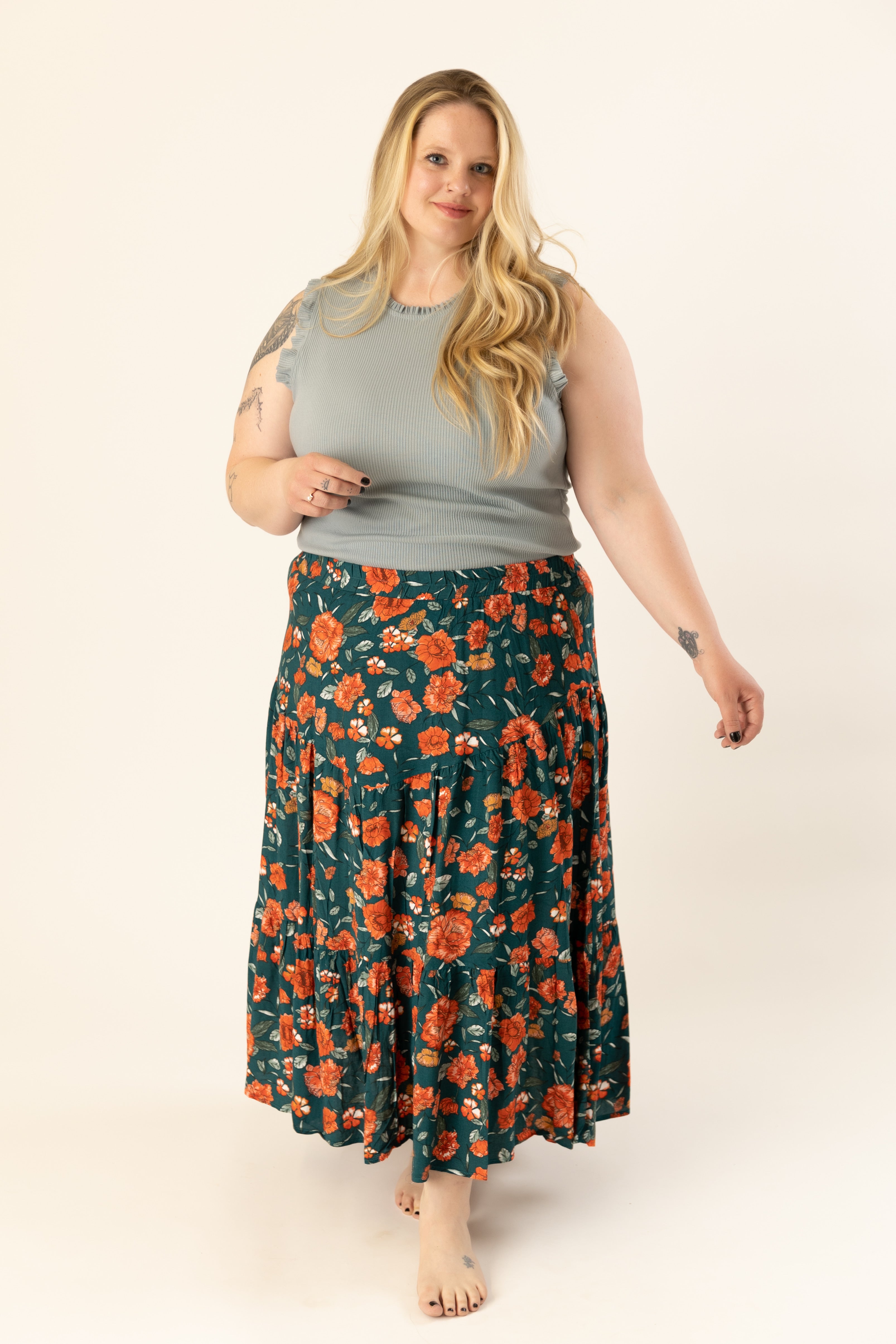Andhra Floral Skirt Curvy