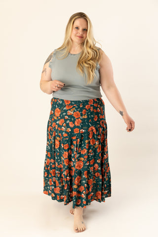 Lucy Plaid Knotted Midi Skirt