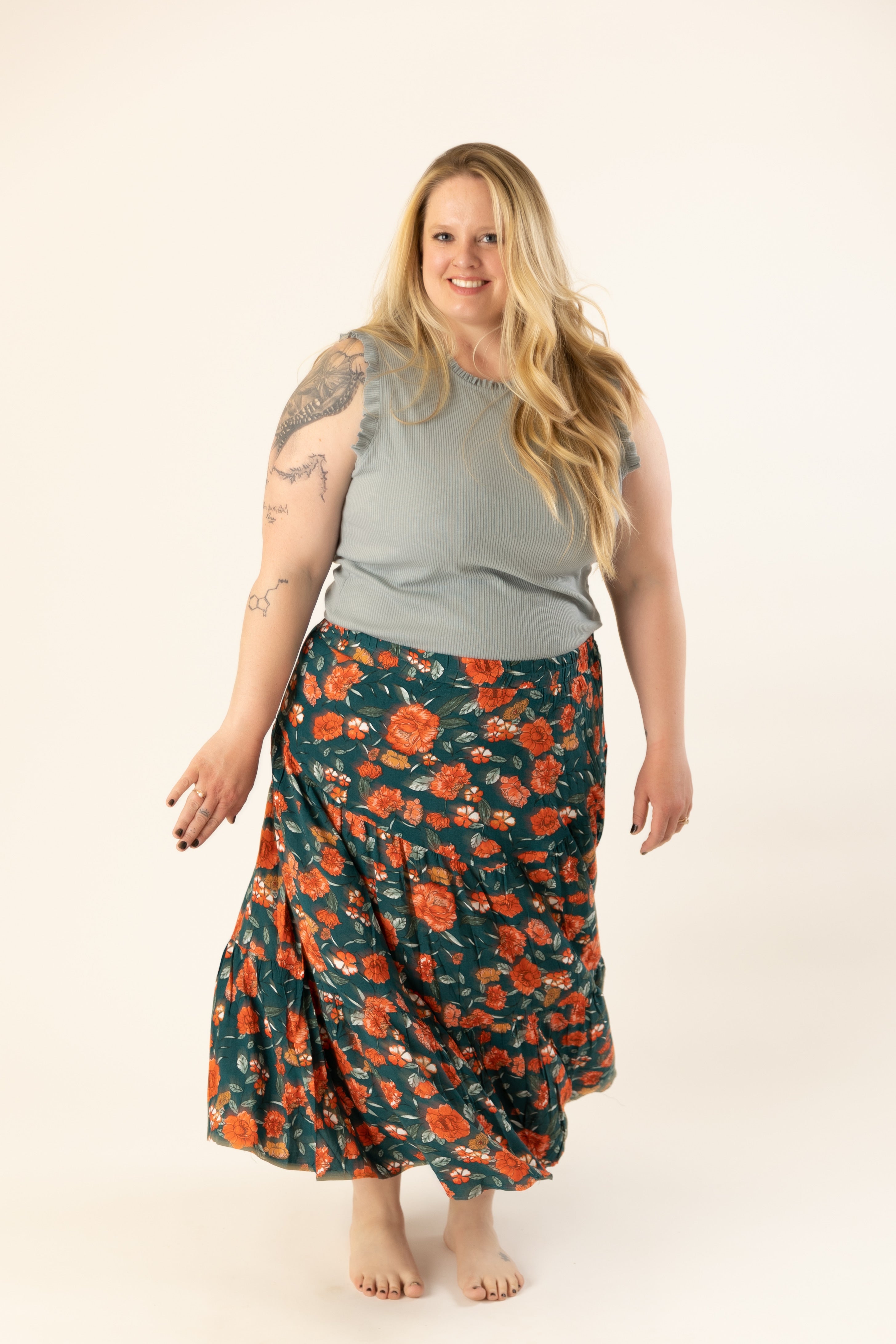 Andhra Floral Skirt Curvy