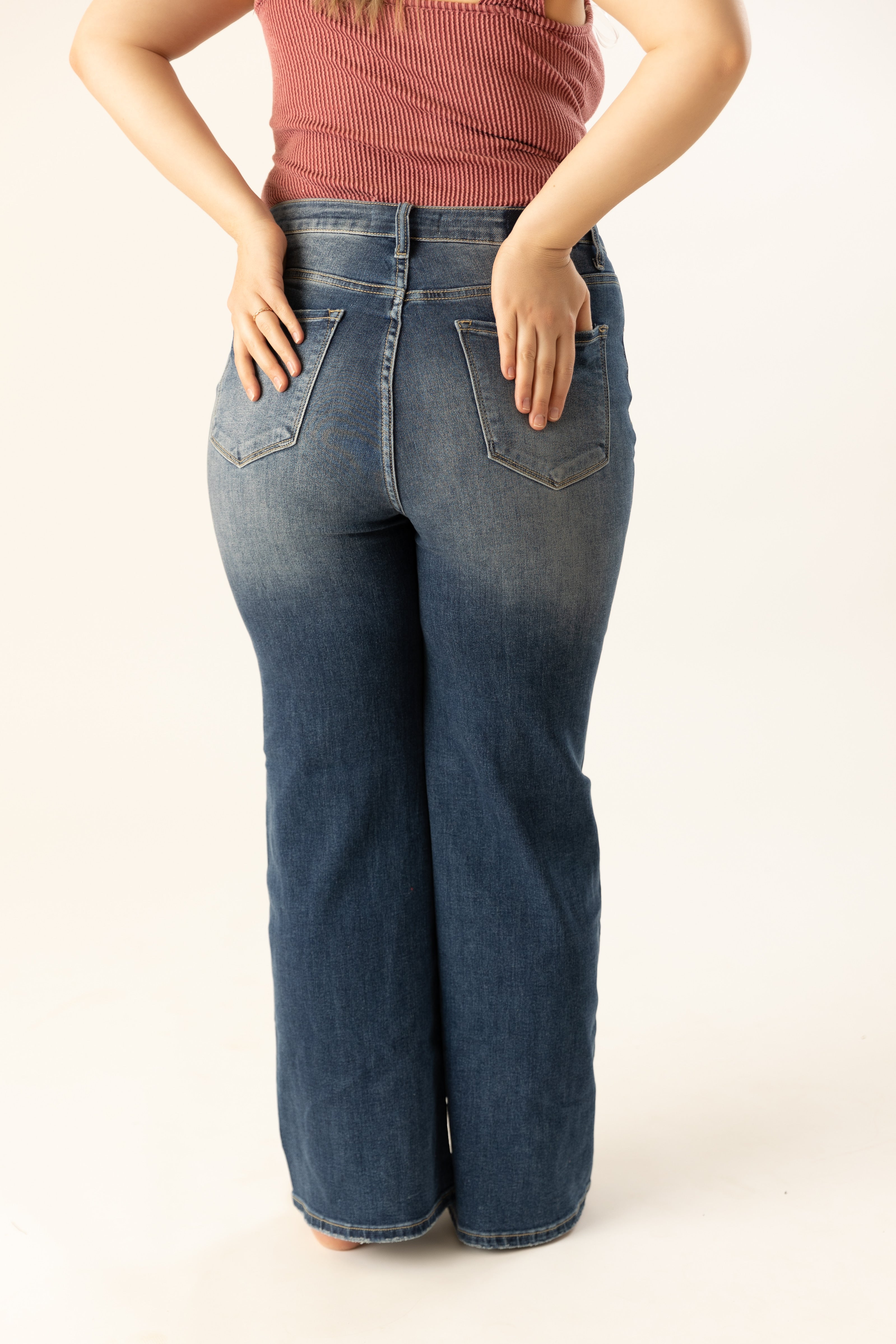 Eppie High Rise Wide Leg Jean Curvy