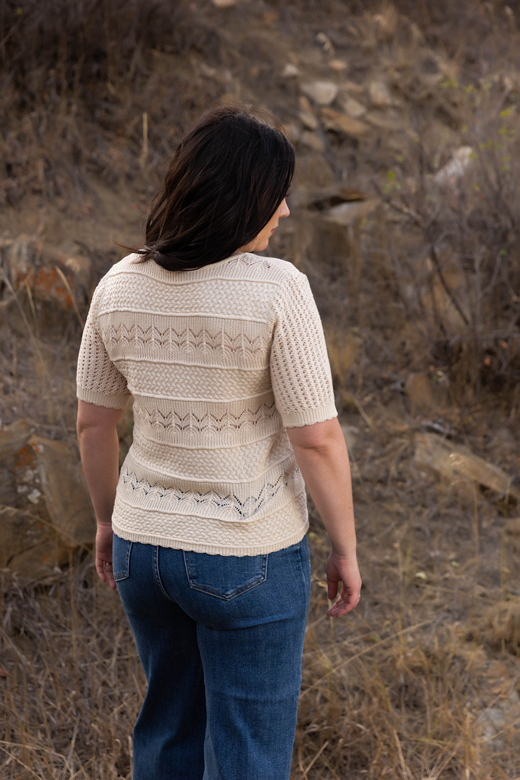 April Short Sleeve Crochet Top