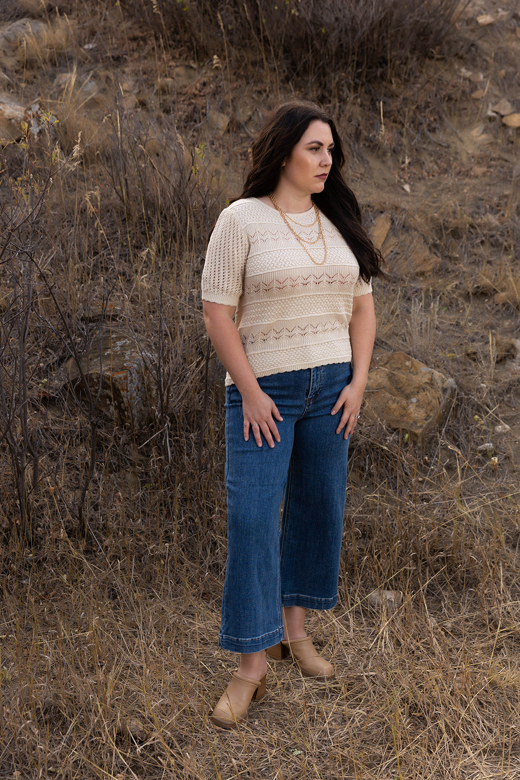 April Short Sleeve Crochet Top