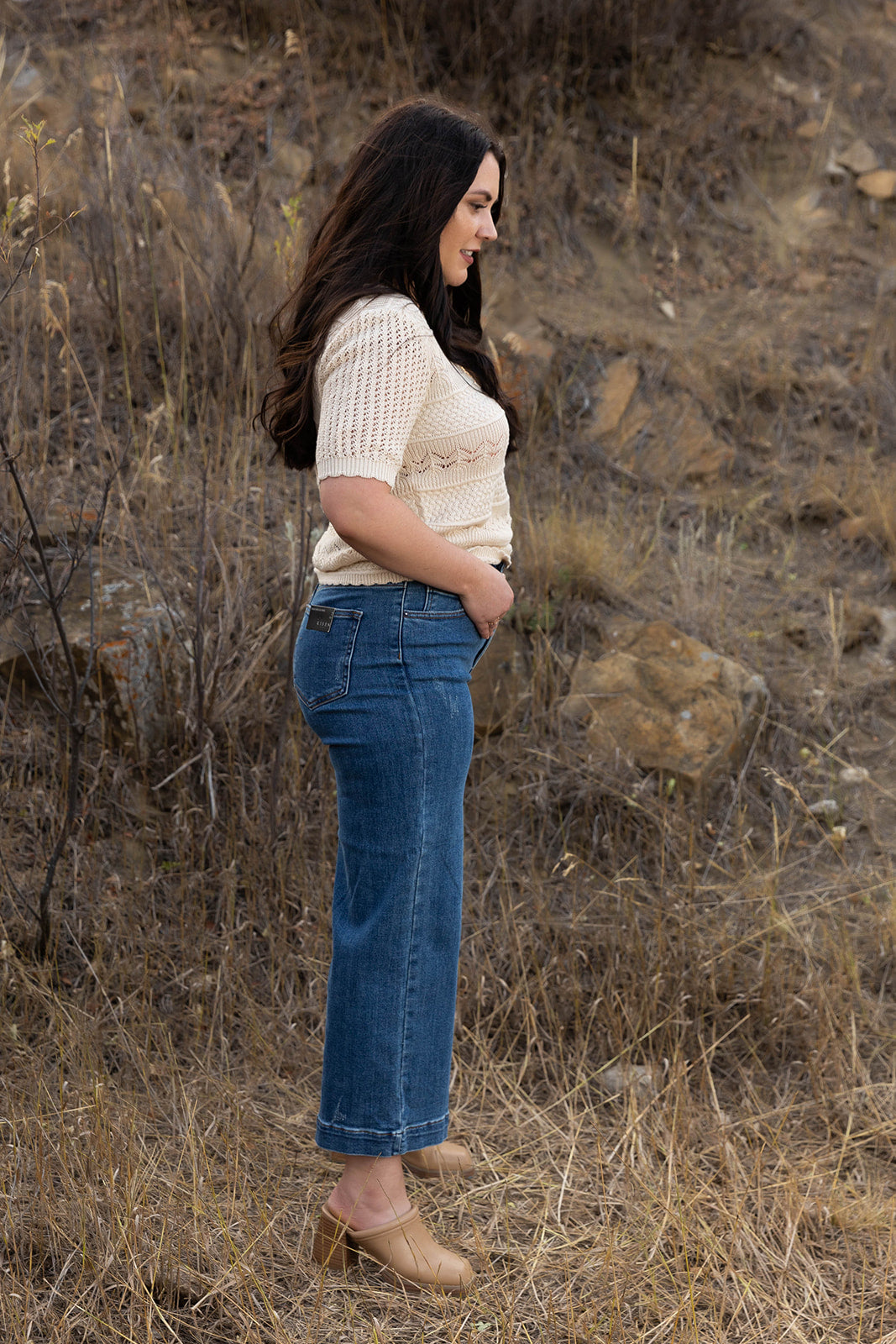 Cali Wide Leg Crop Jean