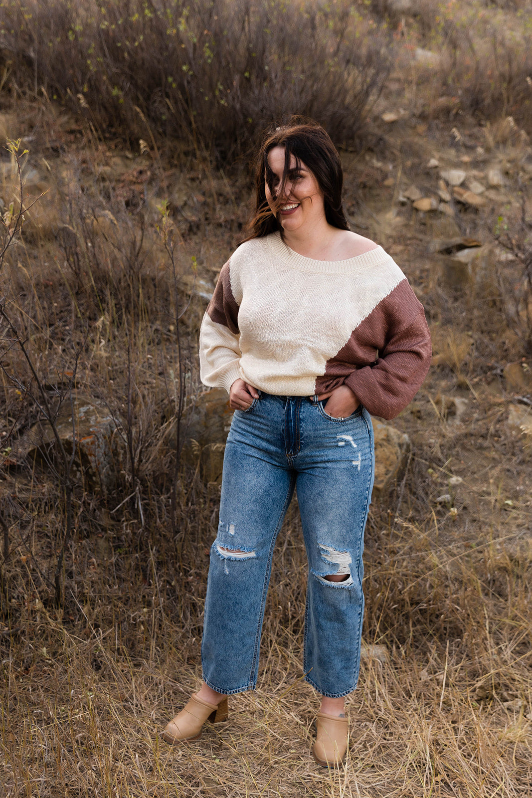 Diedre Distressed Denim Jean
