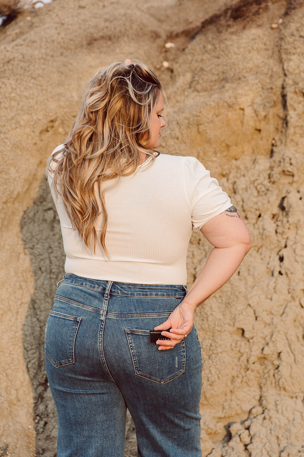 Valerie Square Neck Ribbed Knit BodySuit Curvy