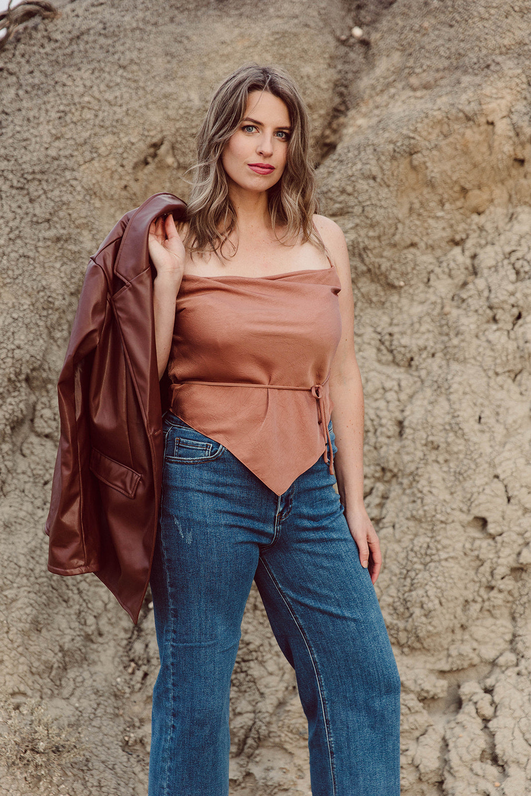 Iris Crinkle Satin Cami