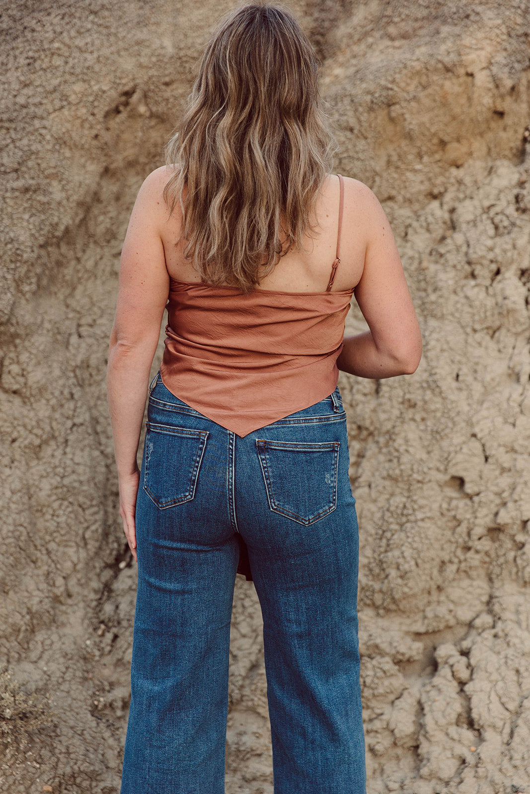 Iris Crinkle Satin Cami