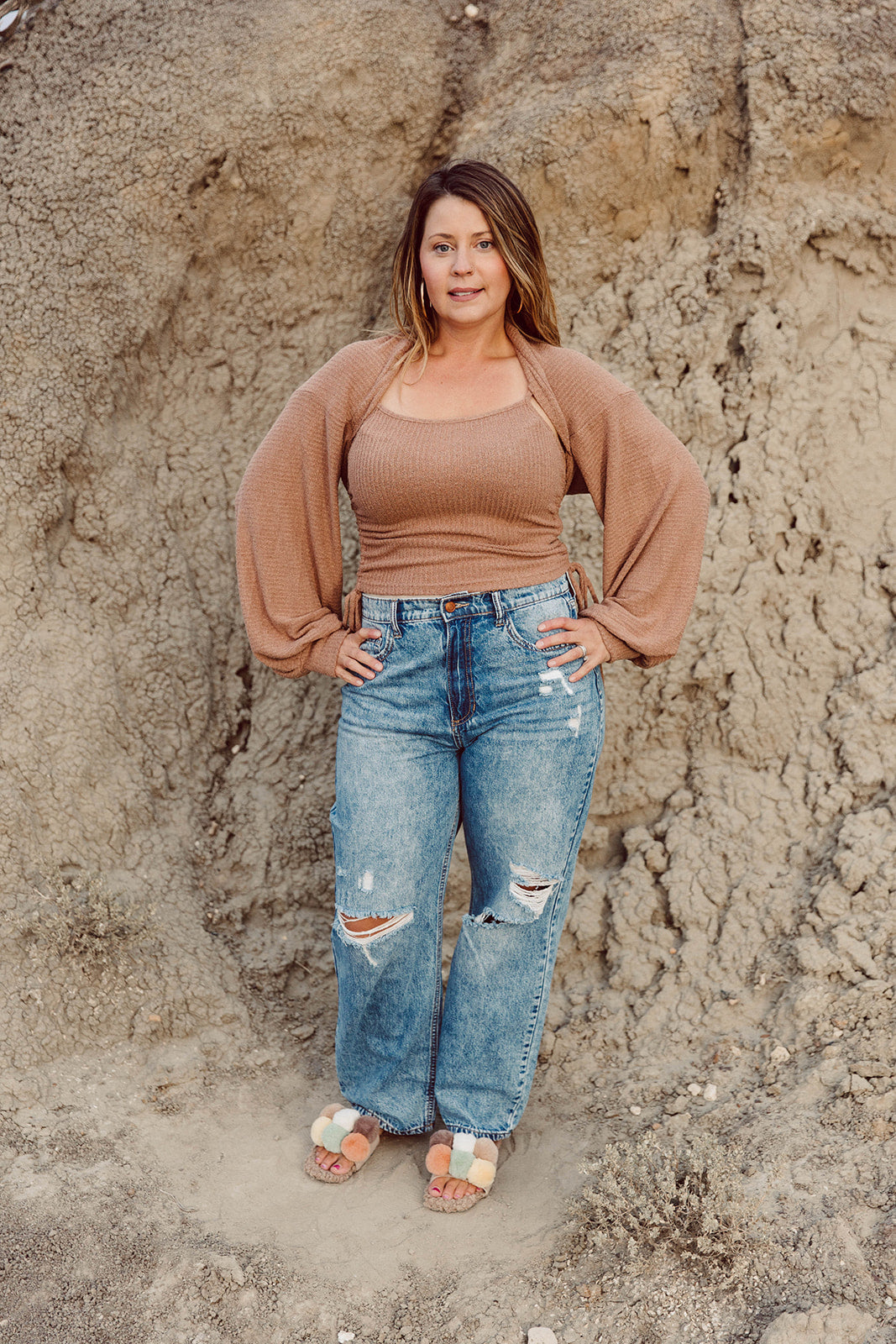Diedre Distressed Denim Jean