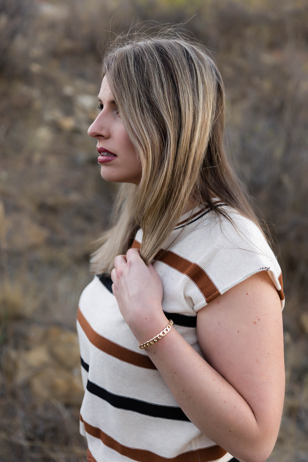 Gold Braid Cuff Style Bracelet