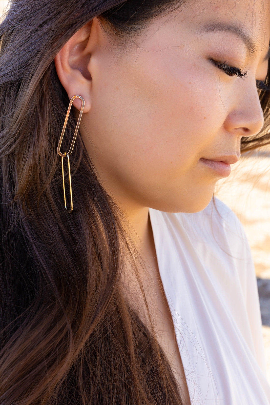 Paperclip Charm Earrings