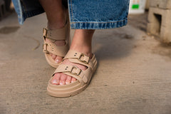 Seeley Double Strap Sandal Taupe