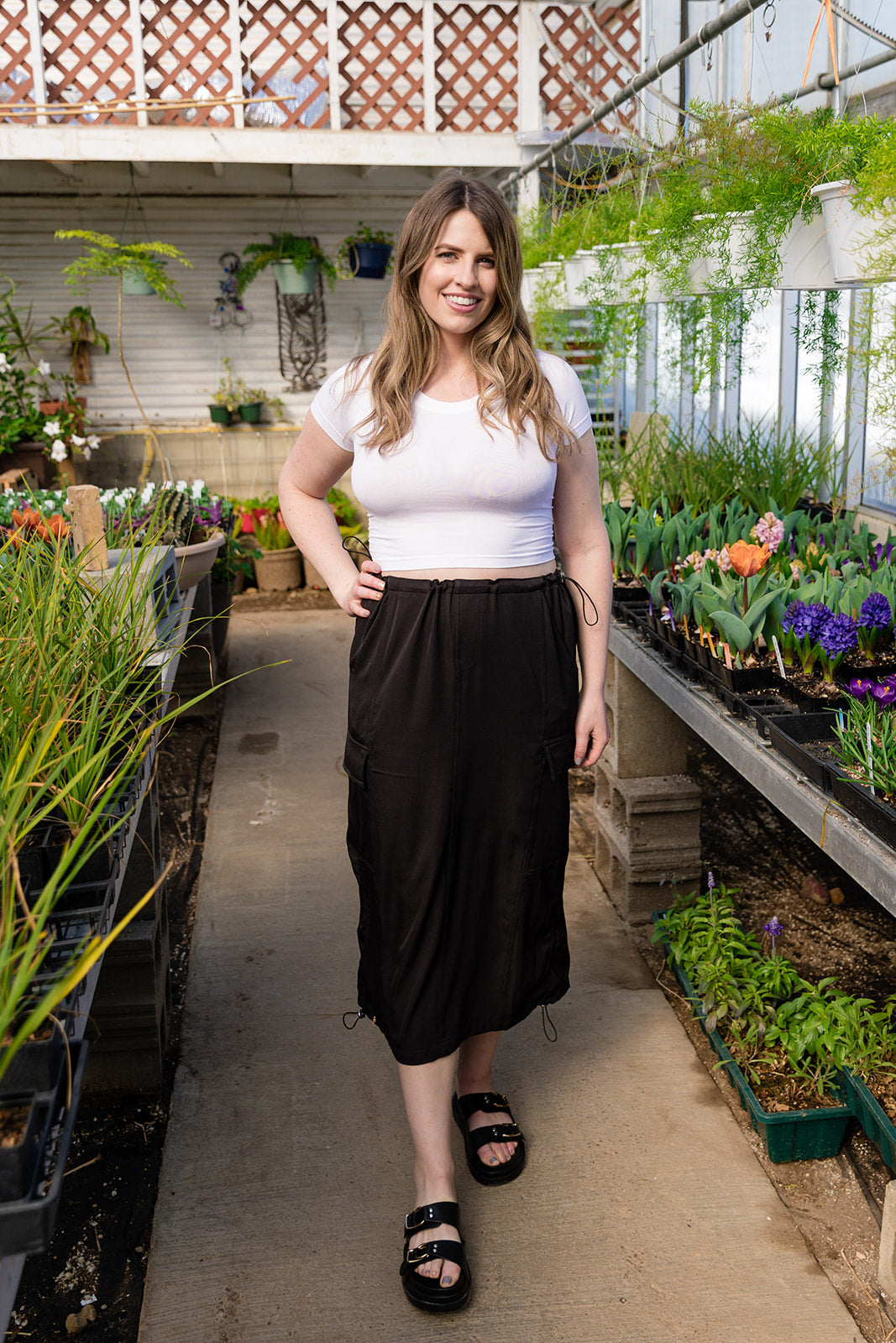 Sasha Short Sleeve Crop Top-White