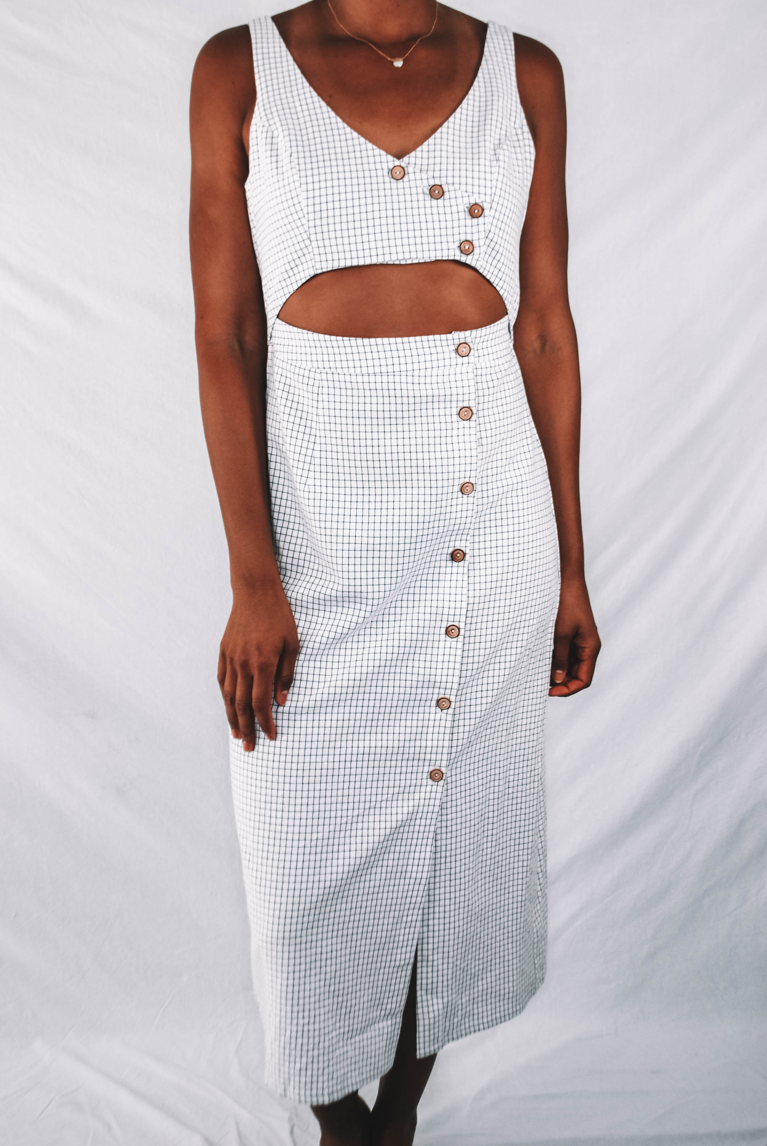 Rivage Button Down Cutout Dress