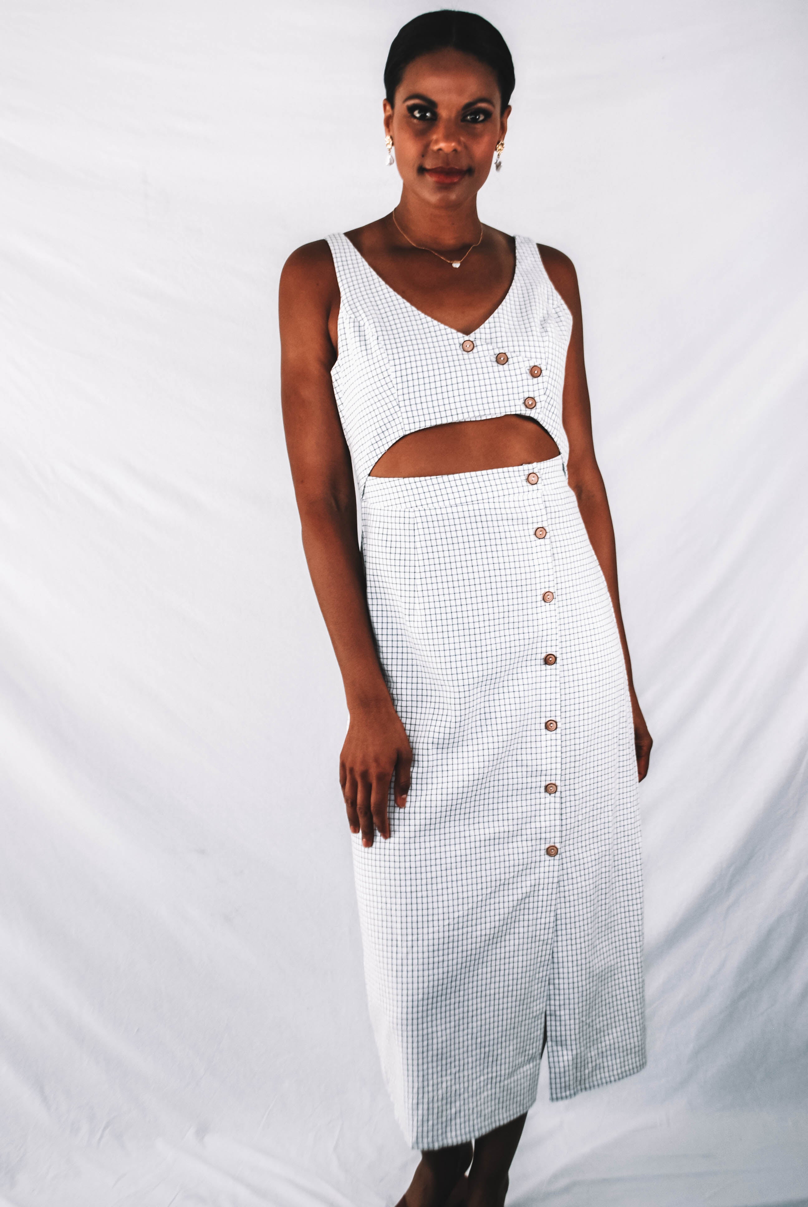 Rivage Button Down Cutout Dress