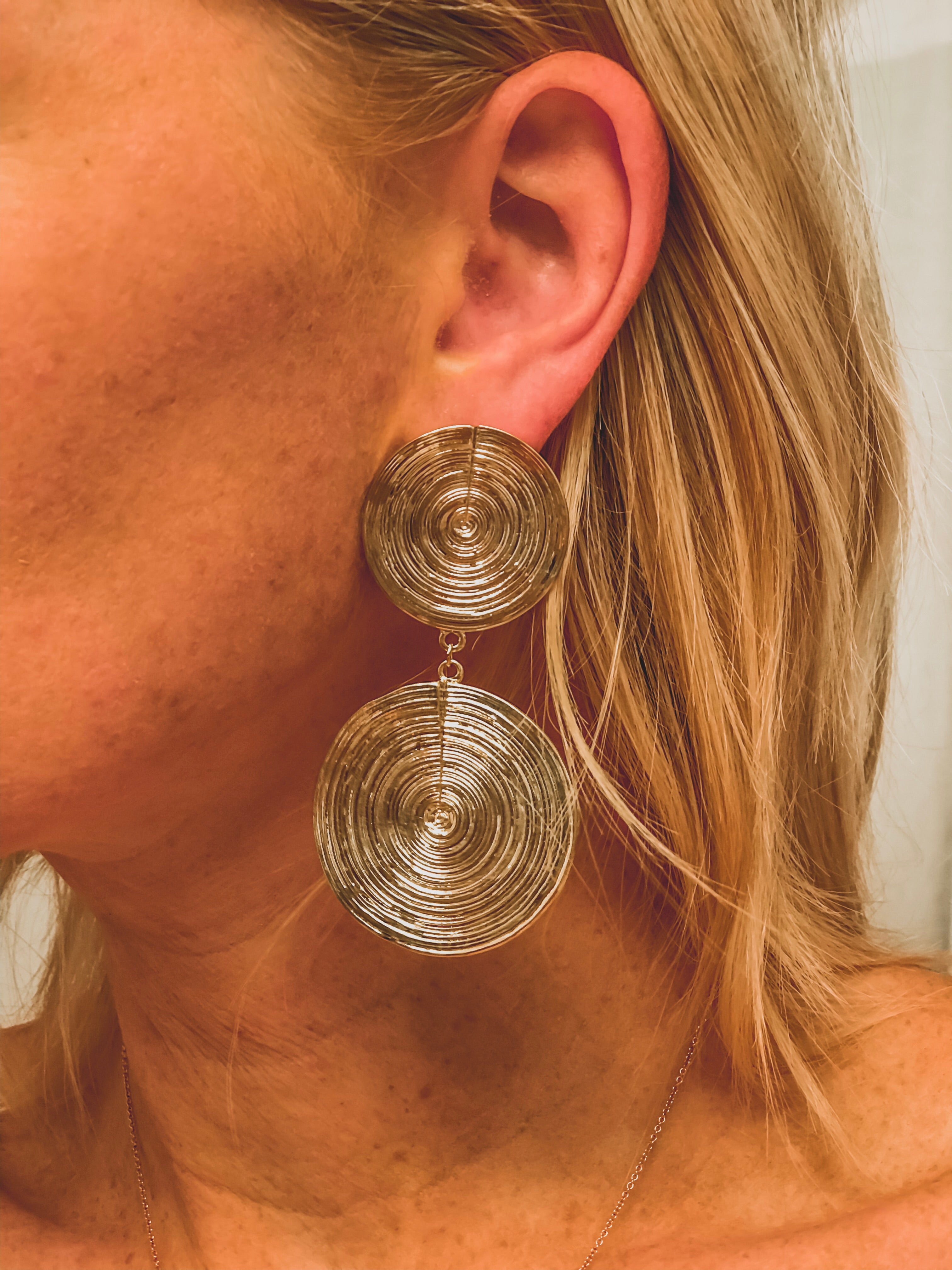 Double Coin Earring - GOLD