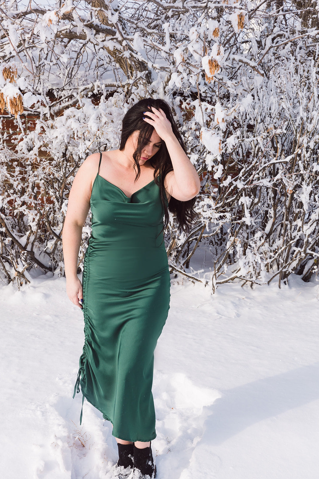 Ivy Satin Midi Dress