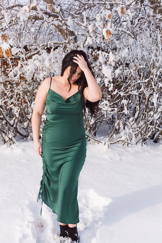 Garland Open Back Midi Dress