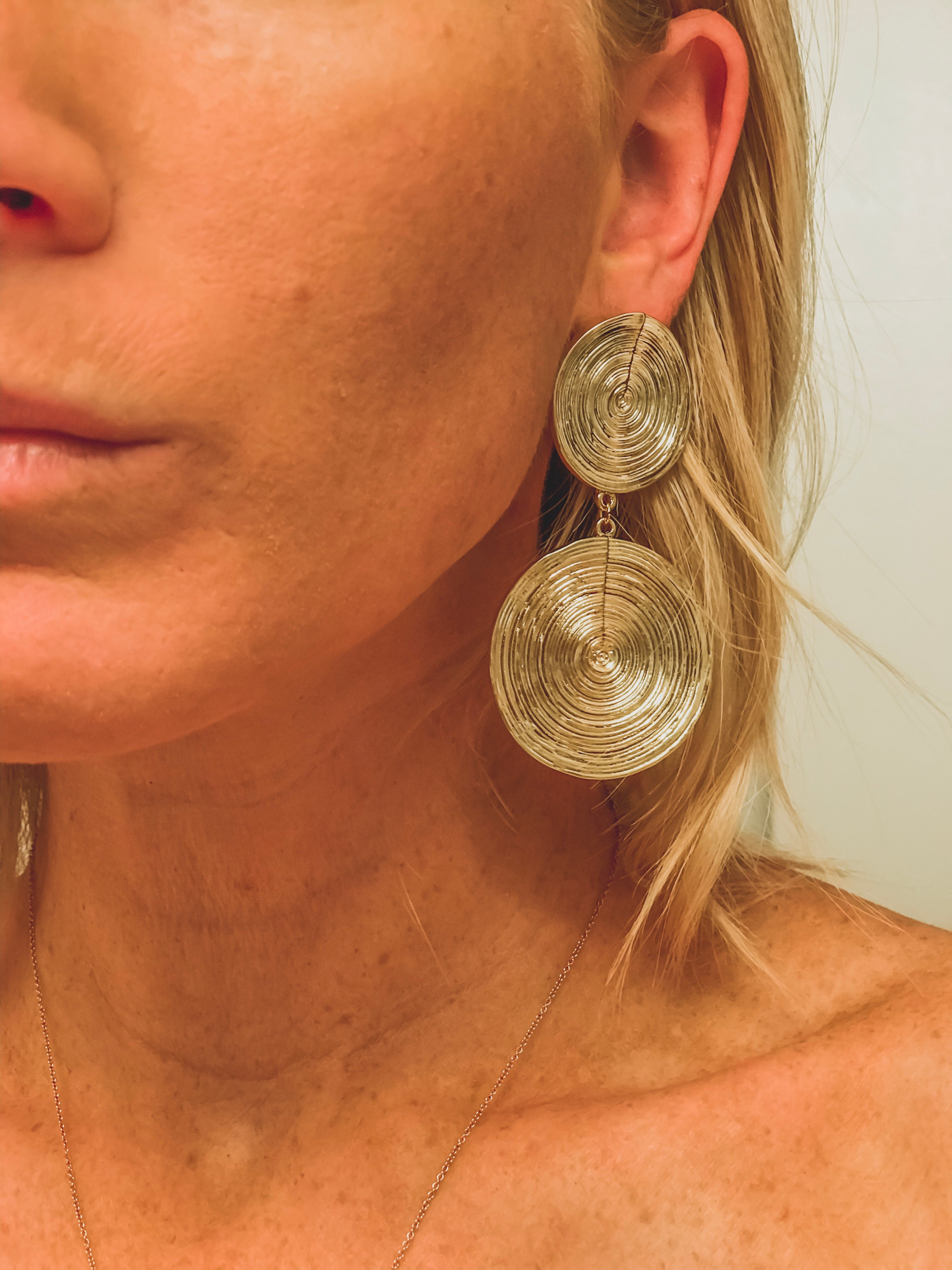 Double Coin Earring - GOLD