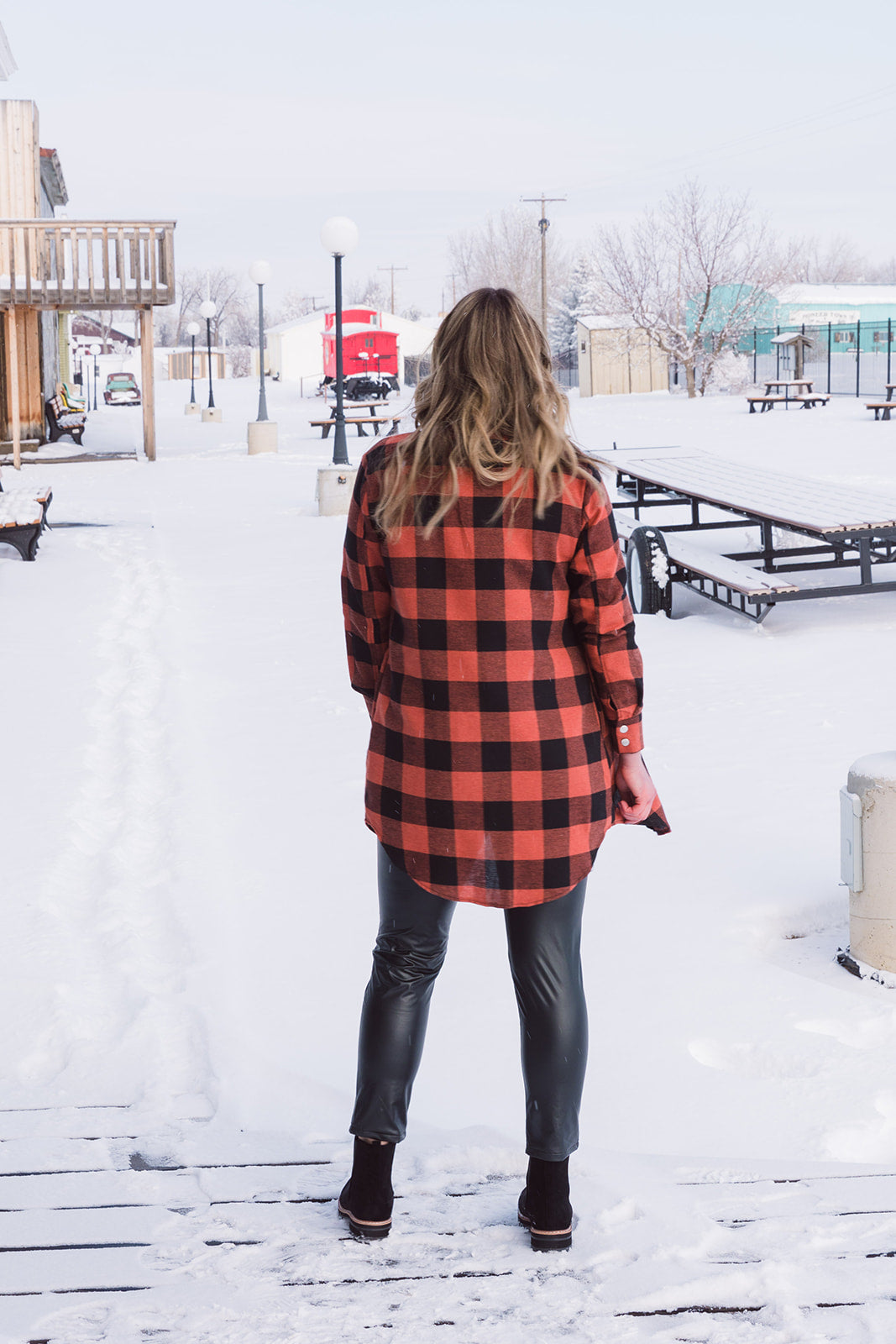Connie Longline Plaid Shirt