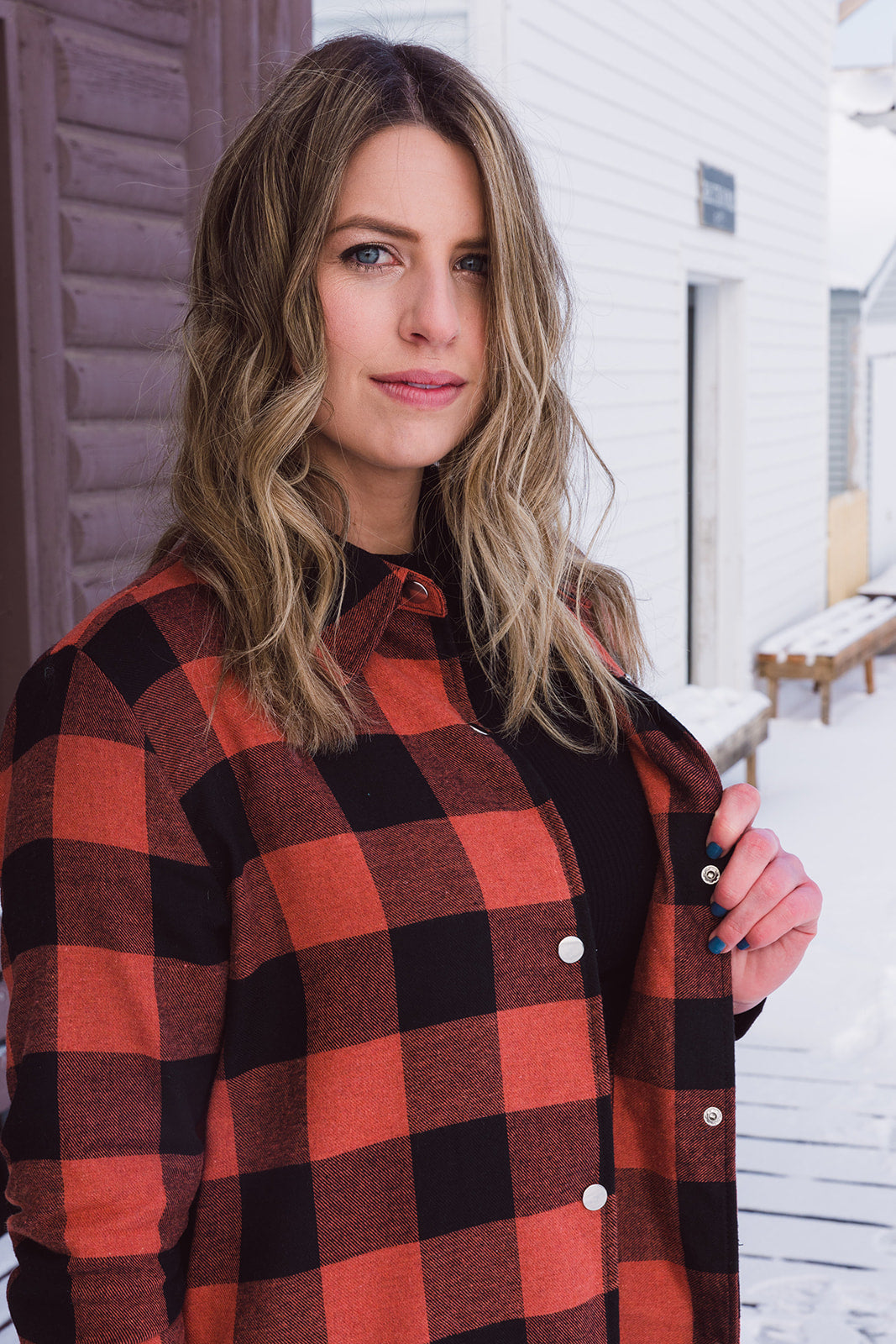 Connie Longline Plaid Shirt