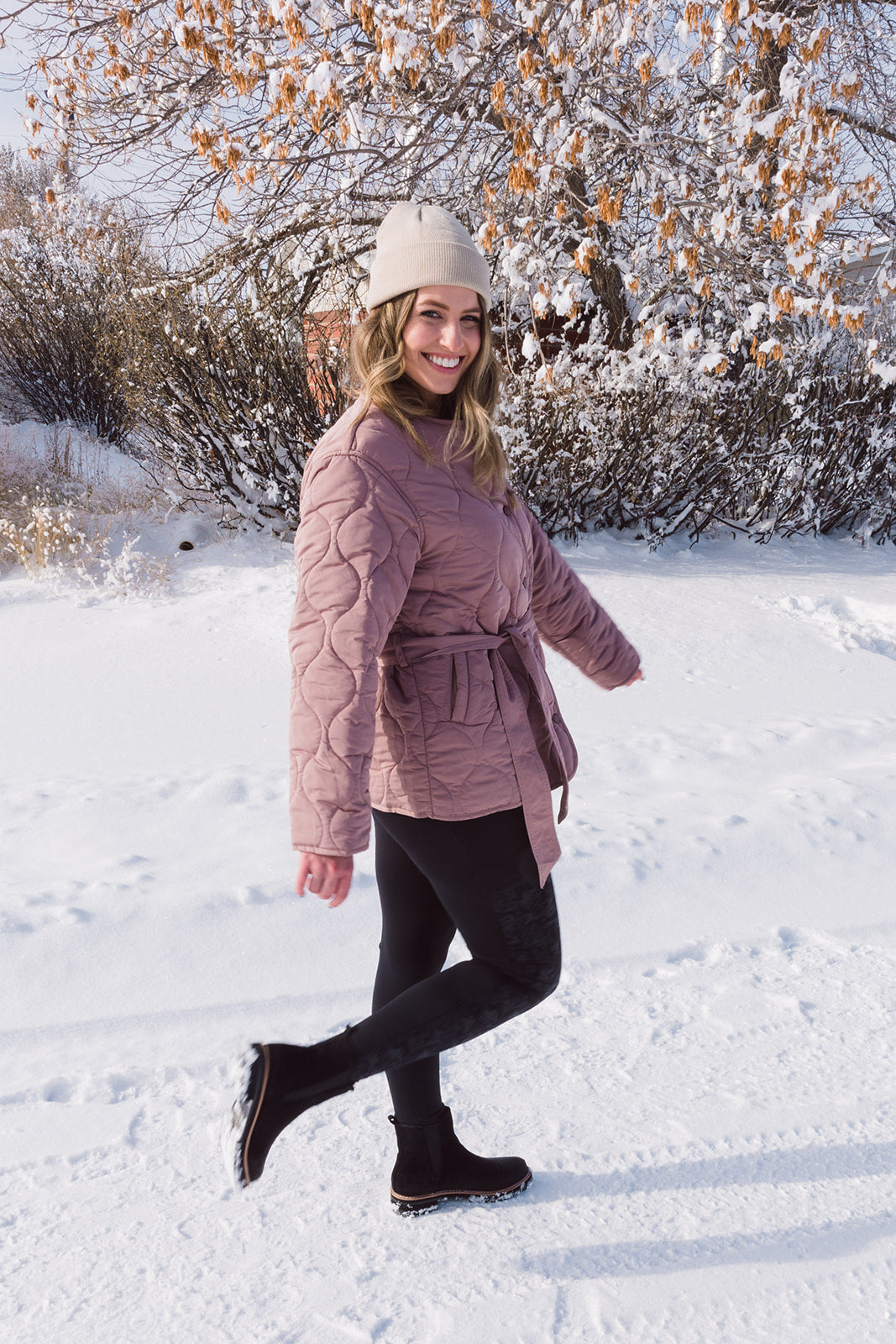 Camila Snap Front Quilted Jacket