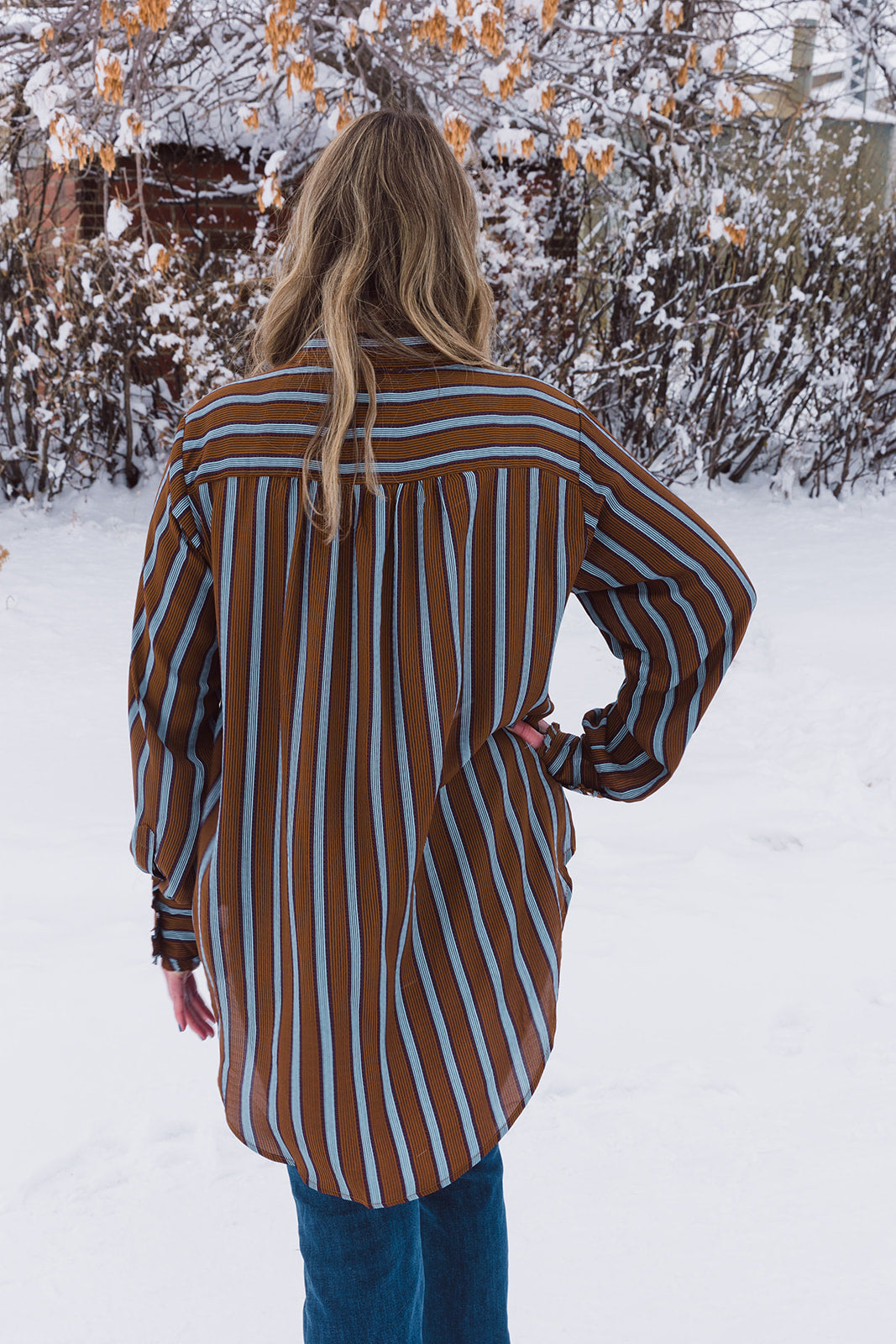 Vicki Long Sleeve Striped Blouse