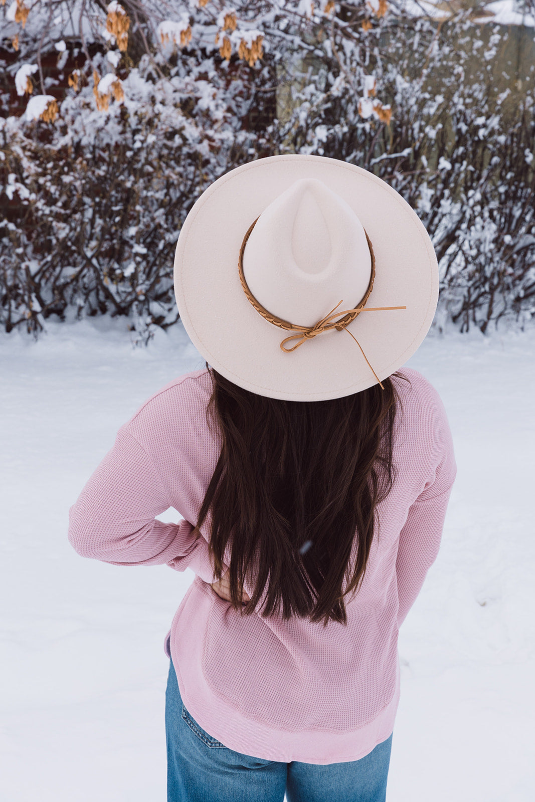 Sloan Wide Brim Panama Hat Ivory