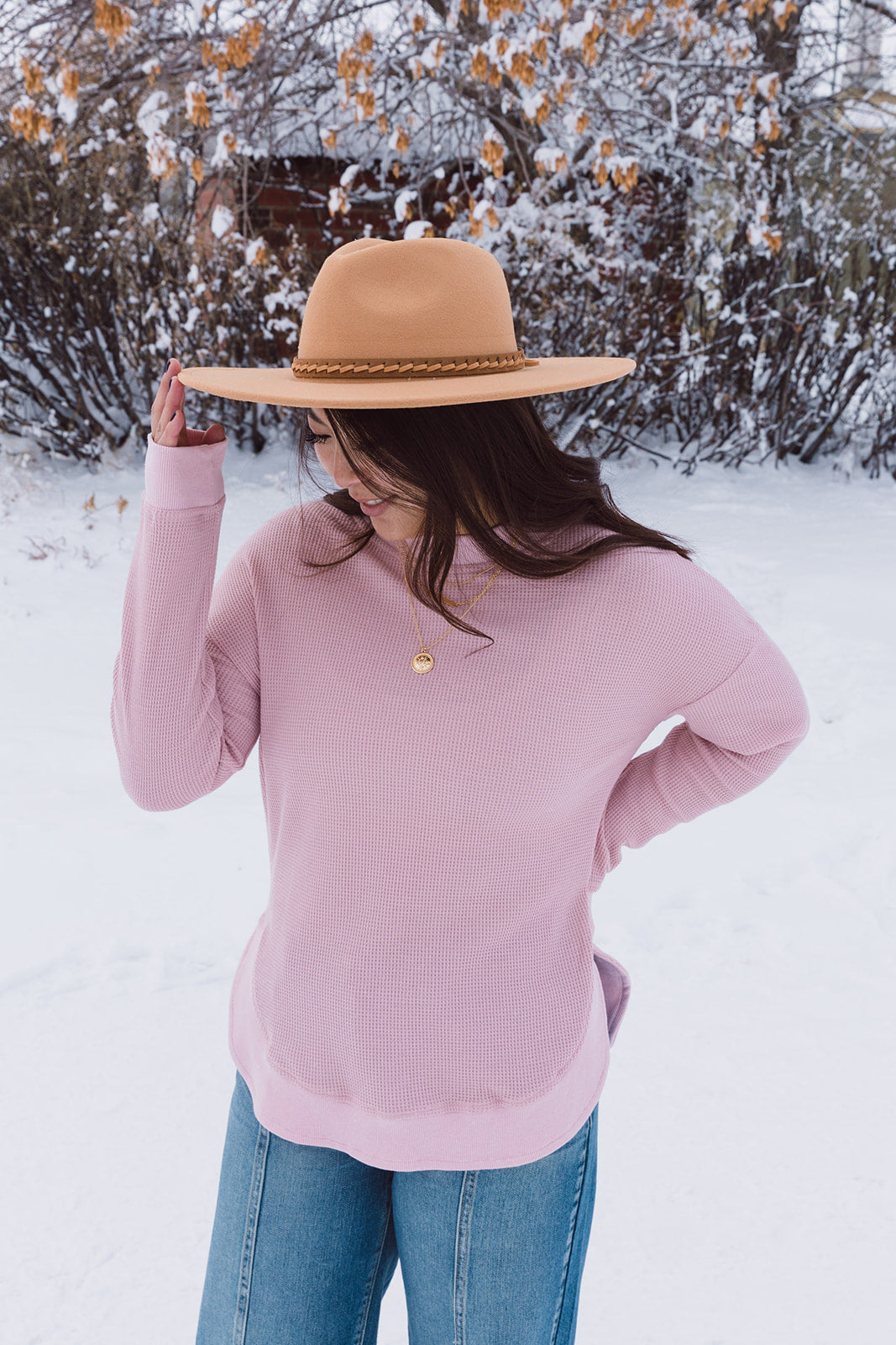 Sonya Waffle Knit Pullover Top