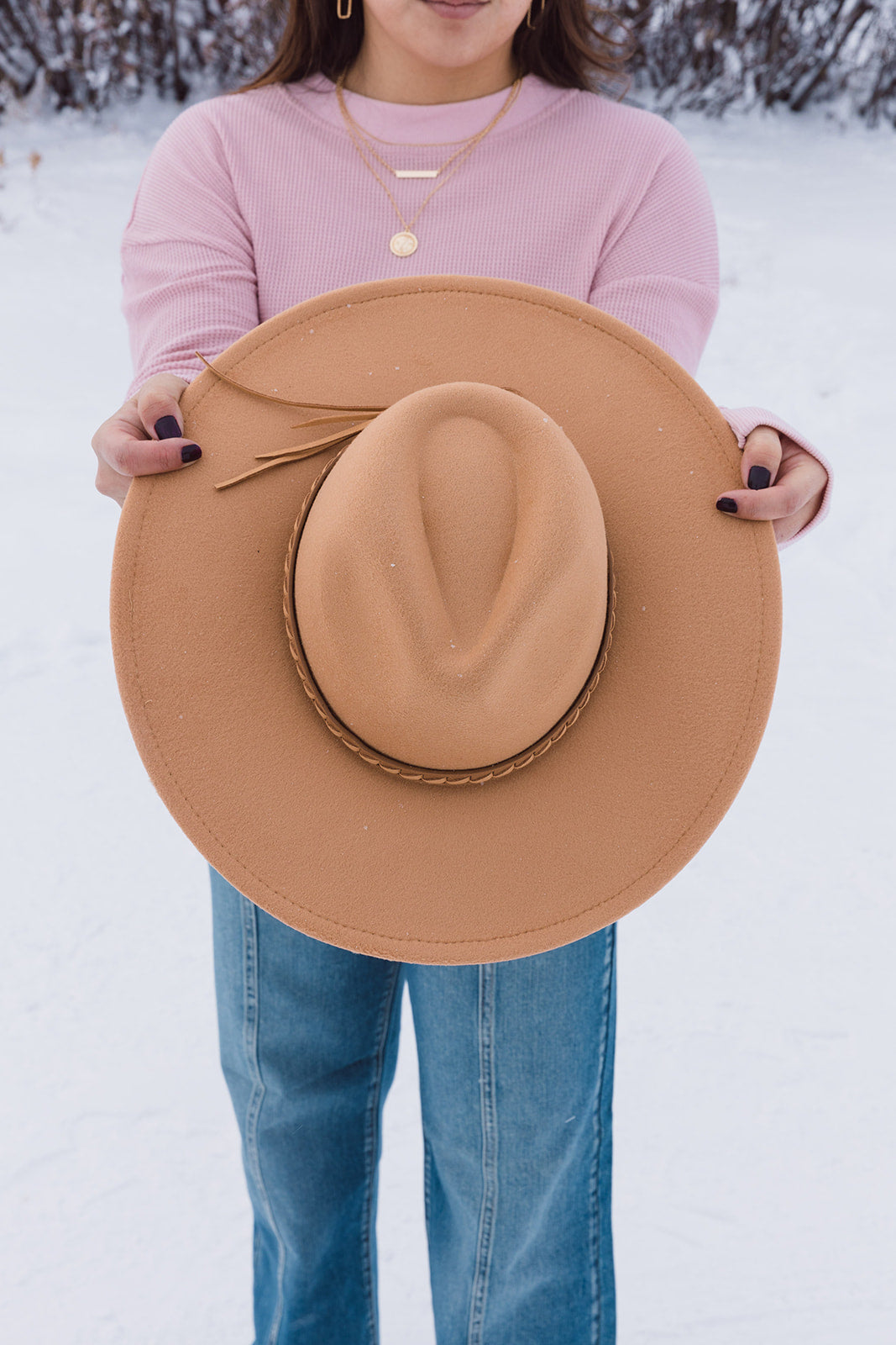 Sloan Wide Brim Panama Hat Camel