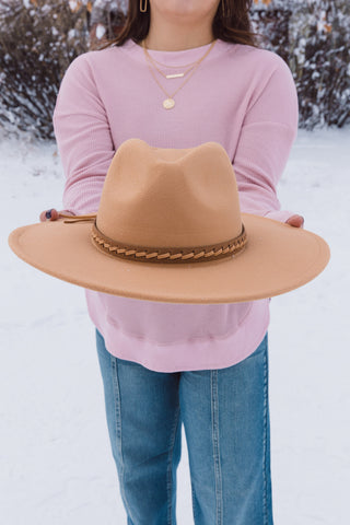 Andie Classic Wool Felt Rancher Hat-Pecan