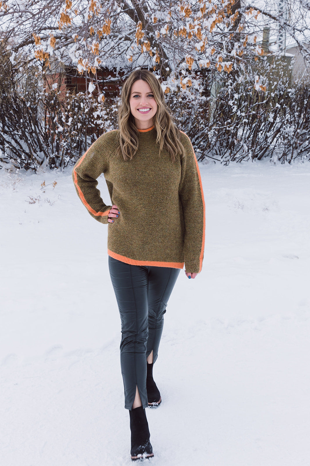 Rachel Raglan Sleeve Funnel Neck Sweater