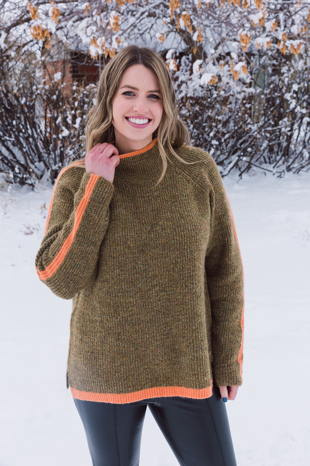 Rachel Raglan Sleeve Funnel Neck Sweater
