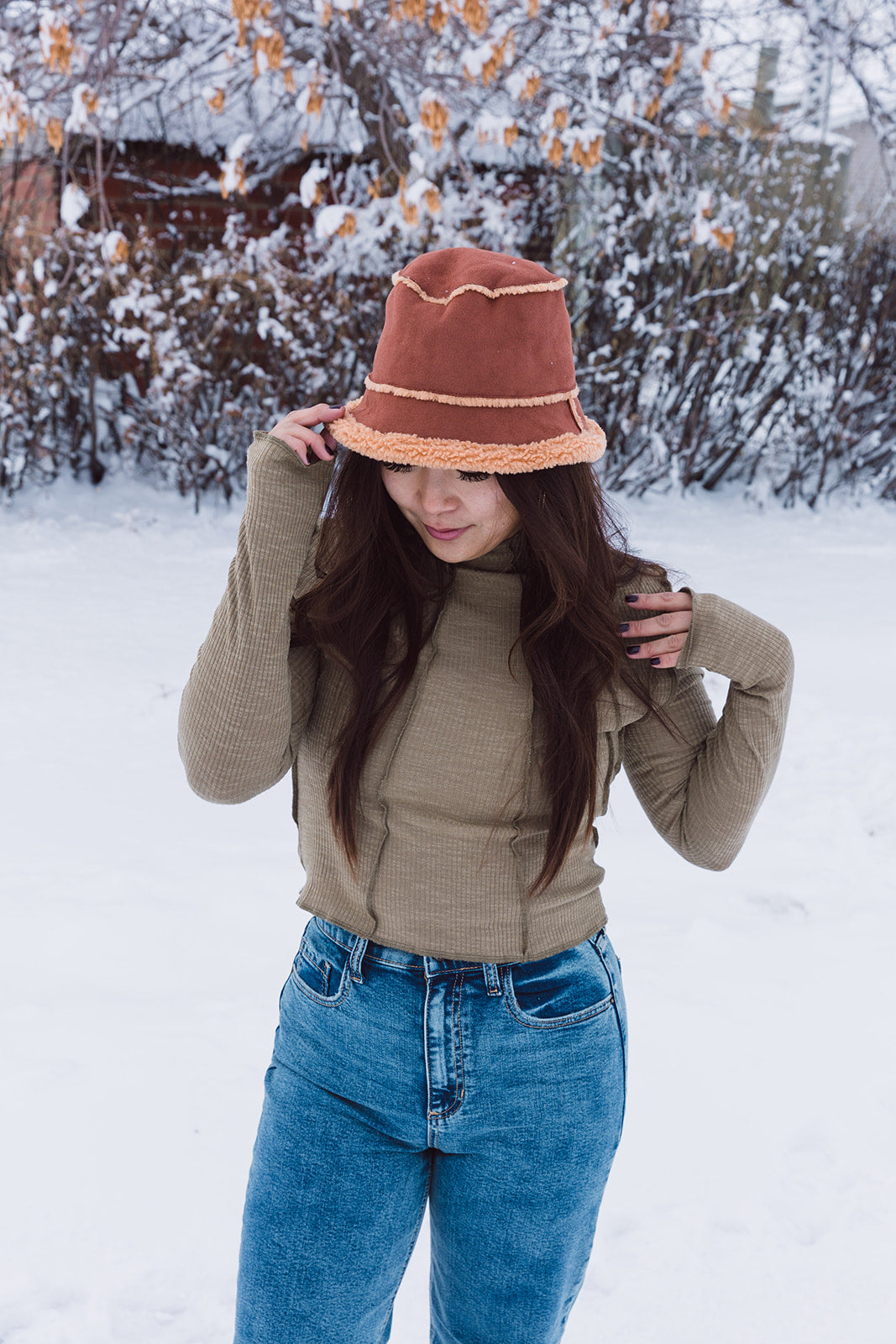 Maggie Faux Suede Bucket Hat
