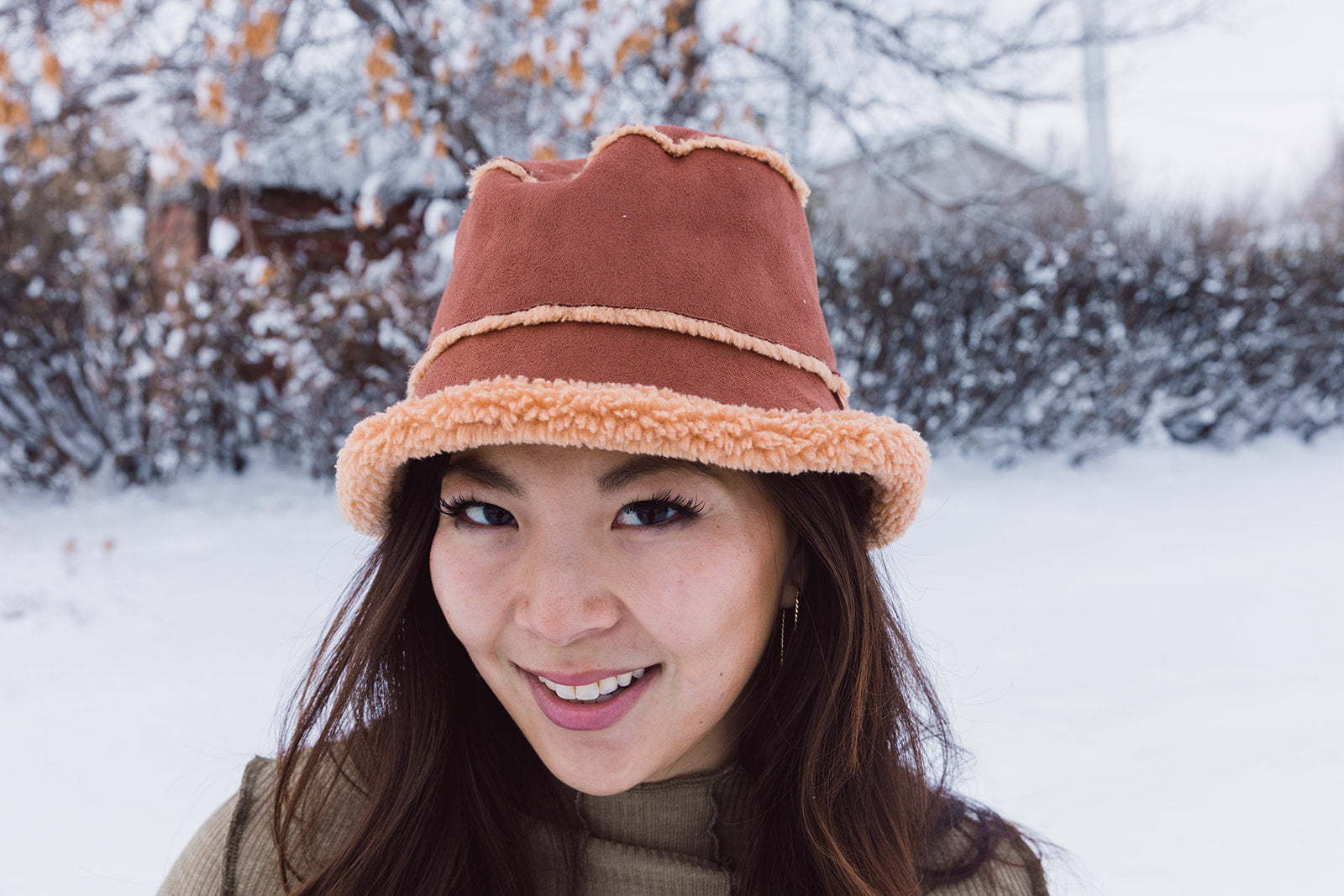 Maggie Faux Suede Bucket Hat