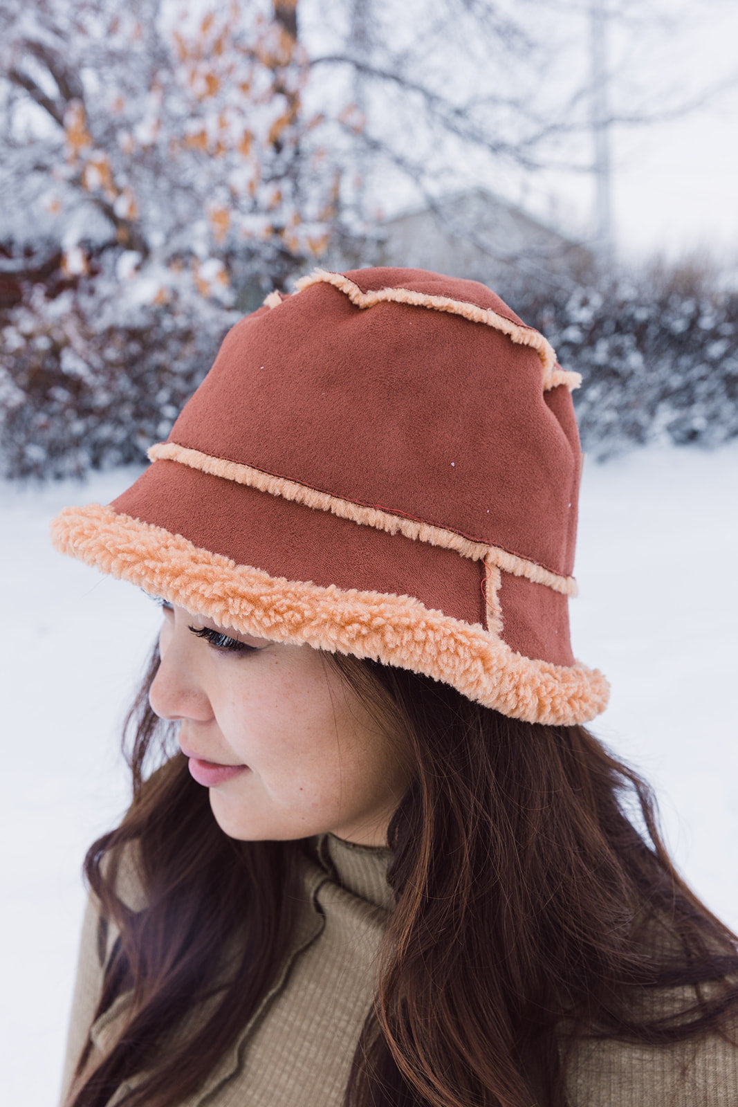 Maggie Faux Suede Bucket Hat